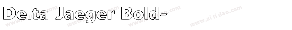 Delta Jaeger Bold字体转换